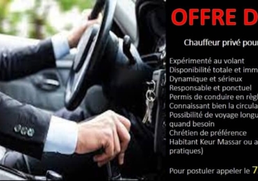 Cherche chauffeur