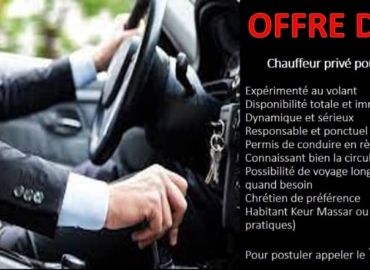 Cherche chauffeur