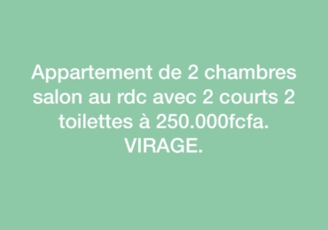 Appartement à louer au virage