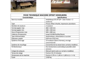 Machine imprimerie professionnelle