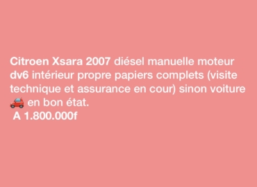 Citroën xsara année 2007