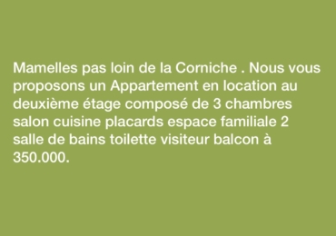 Appartement à louer Mamelles