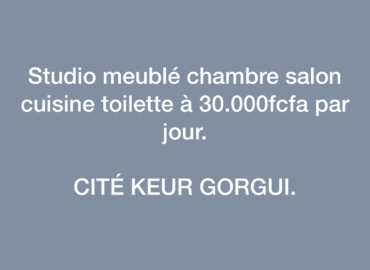 Studio meublé cité keur Gorgui