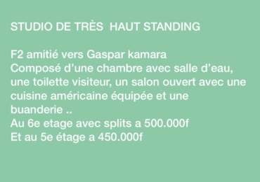 Studio haut standing à louer