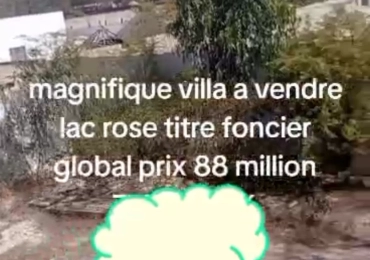MARIE IMMO : villa à vendre lac rose
