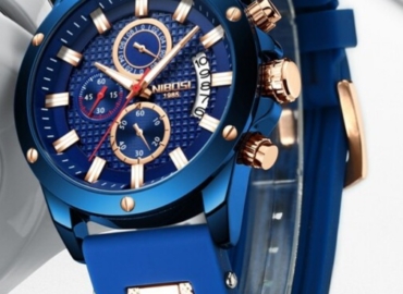 Montre NIBOSI SILICONE ACIER